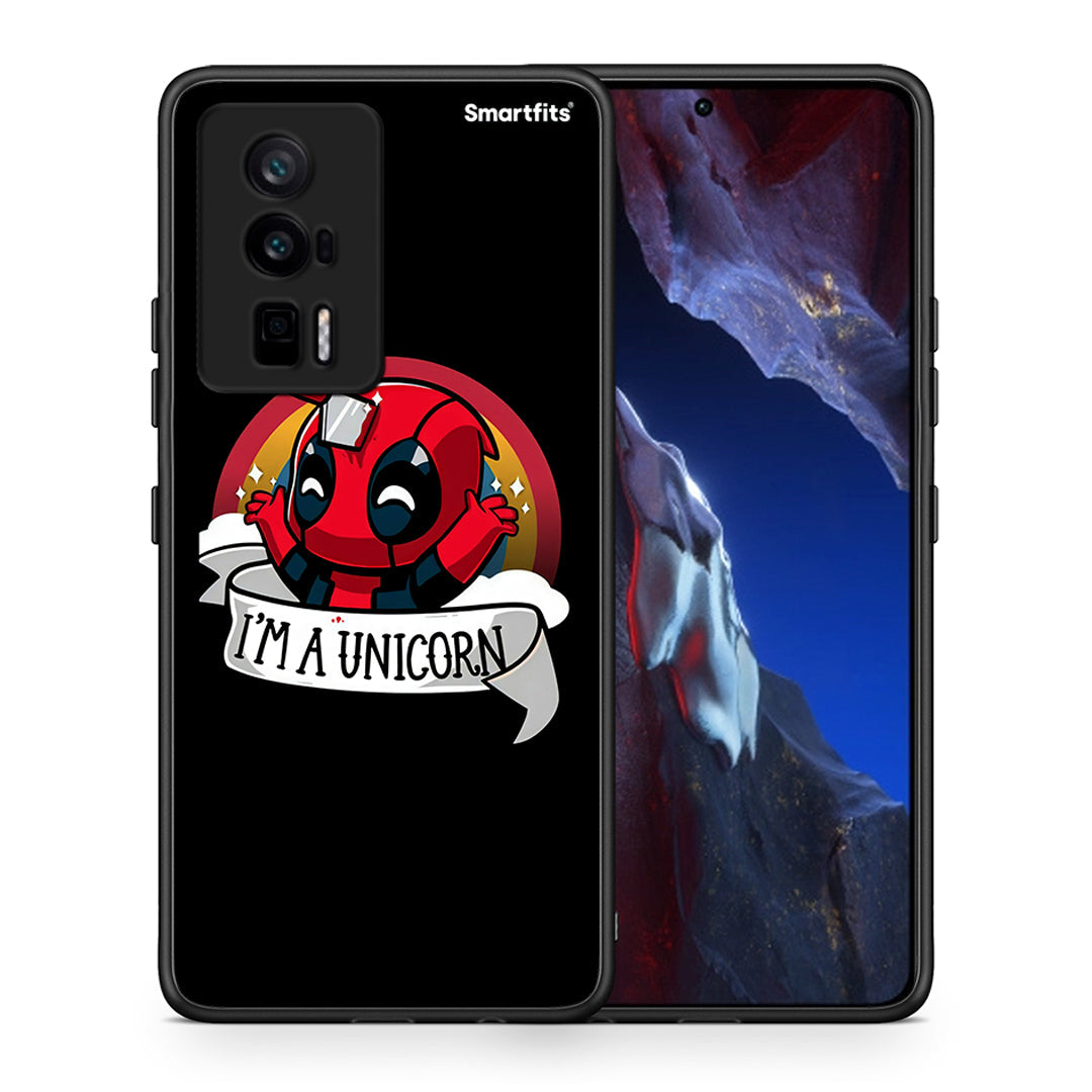 Θήκη Xiaomi Poco F5 Pro / Redmi K60 Pro Unicorn Deadpool από τη Smartfits με σχέδιο στο πίσω μέρος και μαύρο περίβλημα | Xiaomi Poco F5 Pro / Redmi K60 Pro Unicorn Deadpool Case with Colorful Back and Black Bezels