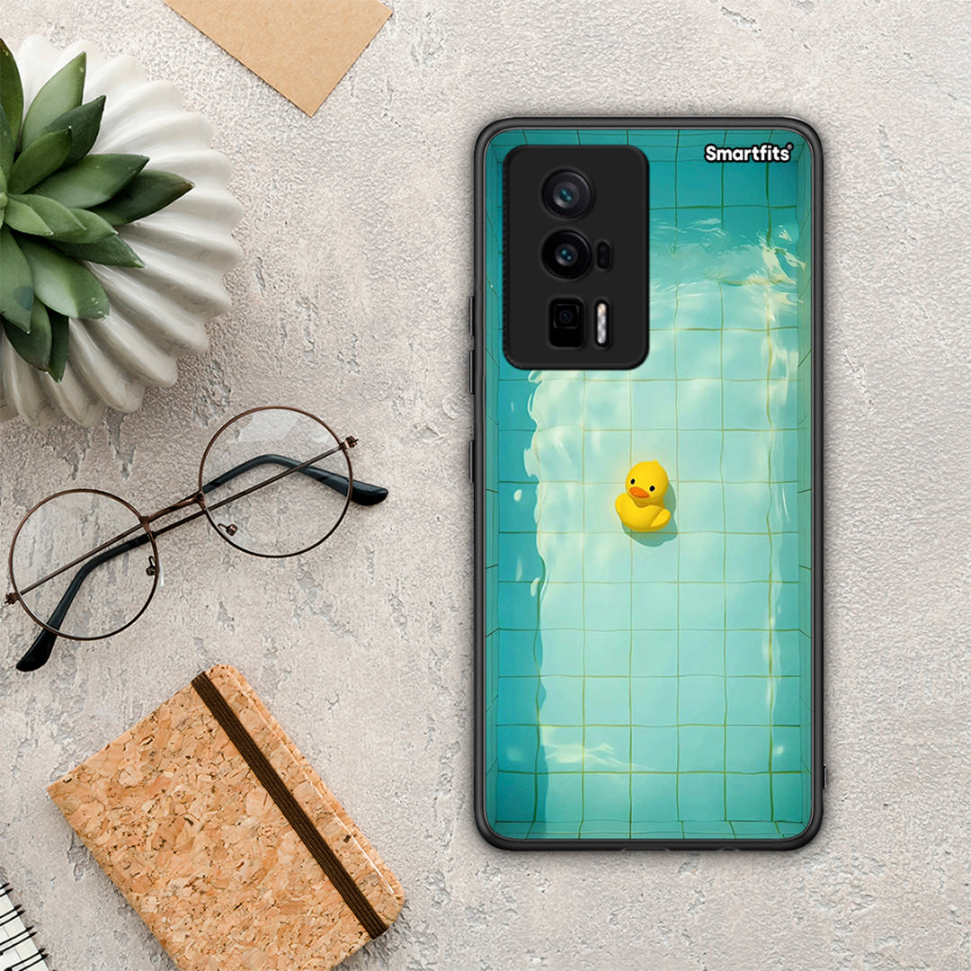 Θήκη Xiaomi Poco F5 Pro / Redmi K60 Pro Yellow Duck από τη Smartfits με σχέδιο στο πίσω μέρος και μαύρο περίβλημα | Xiaomi Poco F5 Pro / Redmi K60 Pro Yellow Duck Case with Colorful Back and Black Bezels