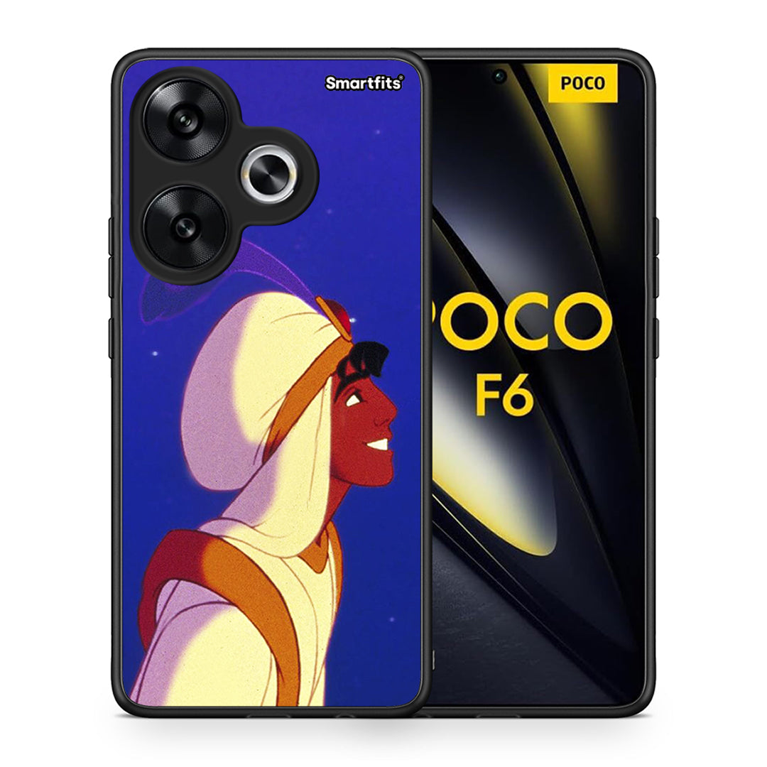 Θήκη Xiaomi Poco F6 Alladin And Jasmine Love 1 από τη Smartfits με σχέδιο στο πίσω μέρος και μαύρο περίβλημα | Xiaomi Poco F6 Alladin And Jasmine Love 1 case with colorful back and black bezels