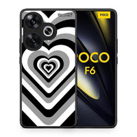 Thumbnail for Θήκη Xiaomi Poco F6 Black Hearts από τη Smartfits με σχέδιο στο πίσω μέρος και μαύρο περίβλημα | Xiaomi Poco F6 Black Hearts case with colorful back and black bezels