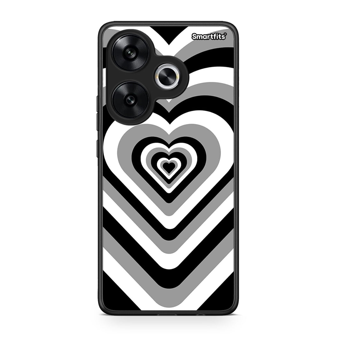 Xiaomi Poco F6 Black Hearts θήκη από τη Smartfits με σχέδιο στο πίσω μέρος και μαύρο περίβλημα | Smartphone case with colorful back and black bezels by Smartfits