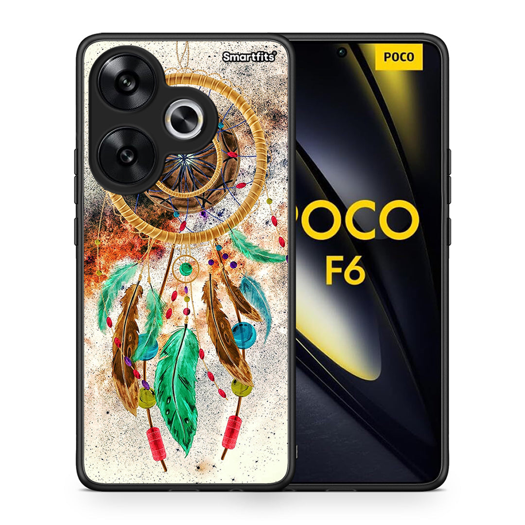 Θήκη Xiaomi Poco F6 DreamCatcher Boho από τη Smartfits με σχέδιο στο πίσω μέρος και μαύρο περίβλημα | Xiaomi Poco F6 DreamCatcher Boho case with colorful back and black bezels