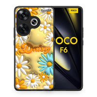 Thumbnail for Θήκη Xiaomi Poco F6 Bubble Daisies από τη Smartfits με σχέδιο στο πίσω μέρος και μαύρο περίβλημα | Xiaomi Poco F6 Bubble Daisies case with colorful back and black bezels