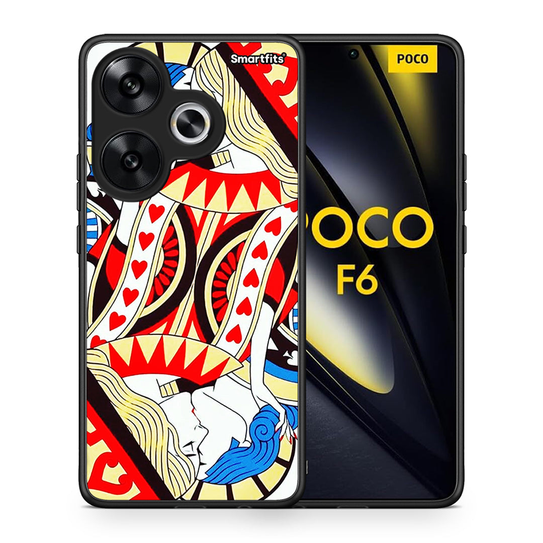 Θήκη Xiaomi Poco F6 Card Love από τη Smartfits με σχέδιο στο πίσω μέρος και μαύρο περίβλημα | Xiaomi Poco F6 Card Love case with colorful back and black bezels