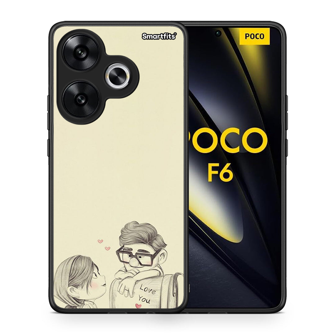 Θήκη Xiaomi Poco F6 Carl And Ellie από τη Smartfits με σχέδιο στο πίσω μέρος και μαύρο περίβλημα | Xiaomi Poco F6 Carl And Ellie case with colorful back and black bezels