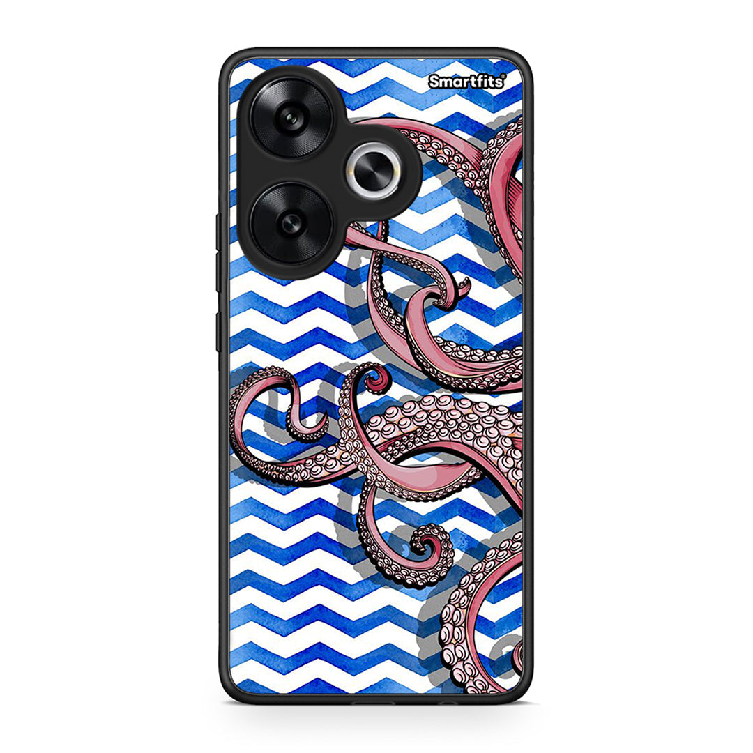 Xiaomi Poco F6 Chevron Devilfish θήκη από τη Smartfits με σχέδιο στο πίσω μέρος και μαύρο περίβλημα | Smartphone case with colorful back and black bezels by Smartfits