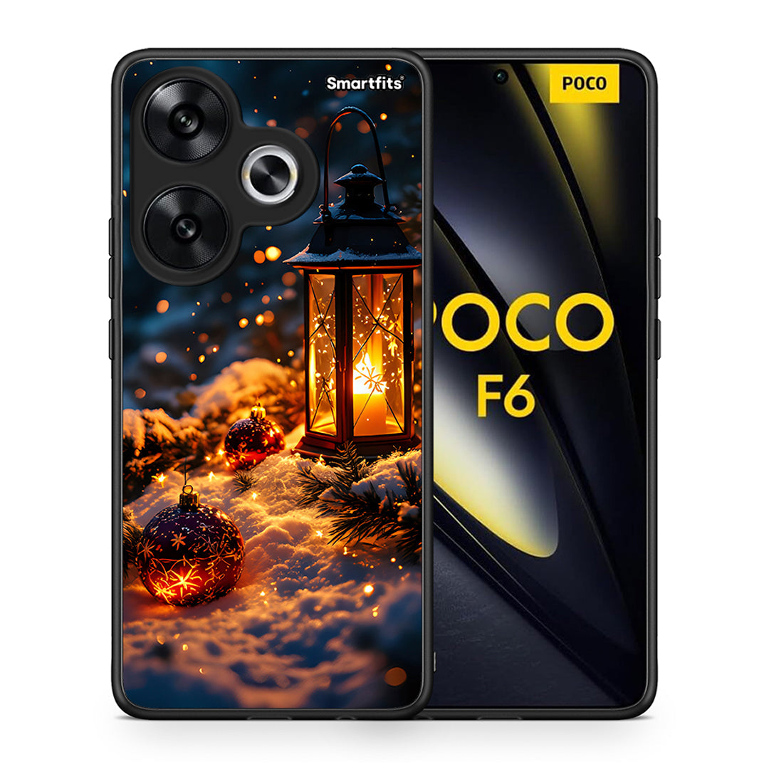 Θήκη Xiaomi Poco F6 Christmas Ornaments από τη Smartfits με σχέδιο στο πίσω μέρος και μαύρο περίβλημα | Xiaomi Poco F6 Christmas Ornaments case with colorful back and black bezels