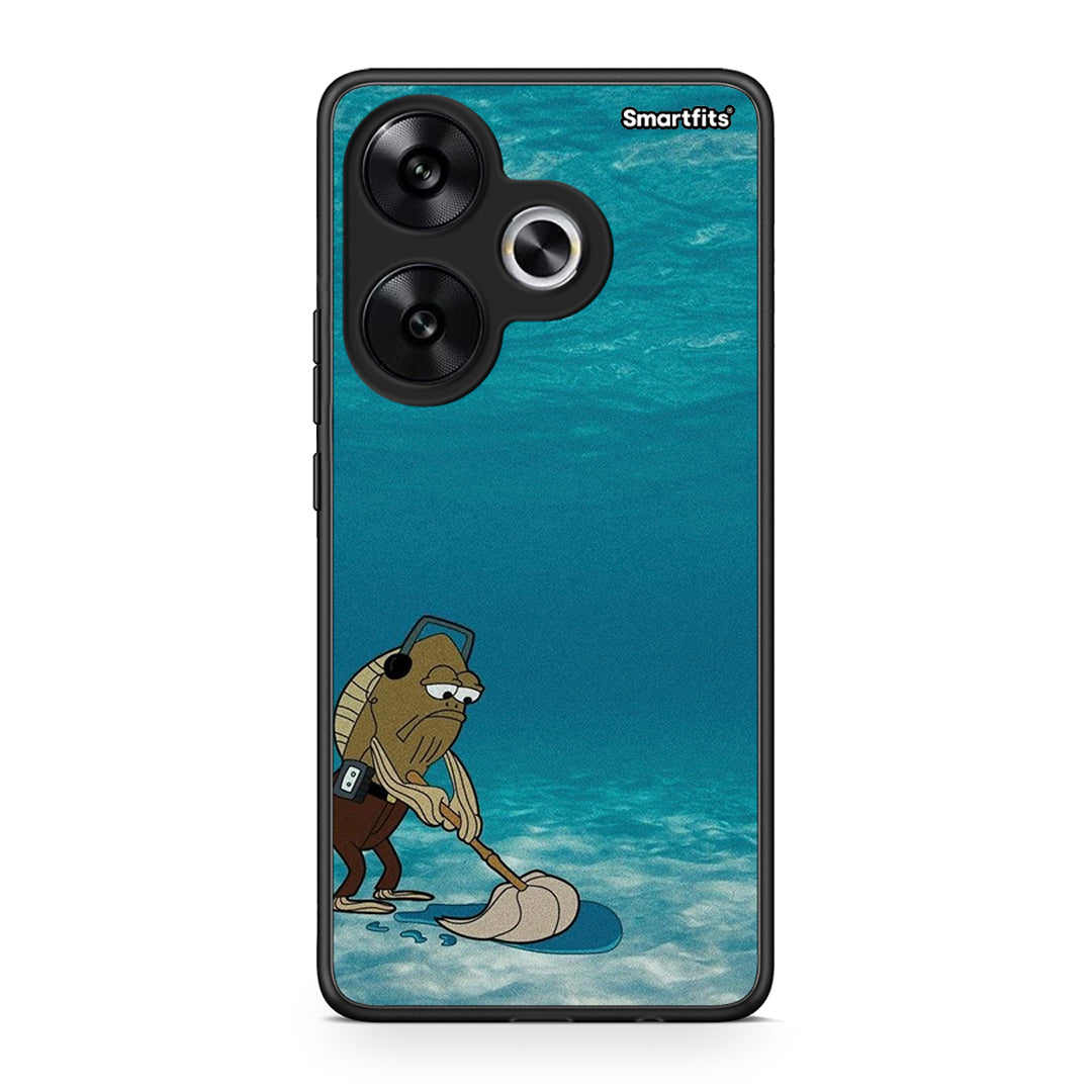 Xiaomi Poco F6 Clean The Ocean Θήκη από τη Smartfits με σχέδιο στο πίσω μέρος και μαύρο περίβλημα | Smartphone case with colorful back and black bezels by Smartfits