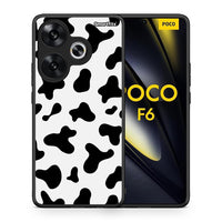 Thumbnail for Θήκη Xiaomi Poco F6 Cow Print από τη Smartfits με σχέδιο στο πίσω μέρος και μαύρο περίβλημα | Xiaomi Poco F6 Cow Print case with colorful back and black bezels