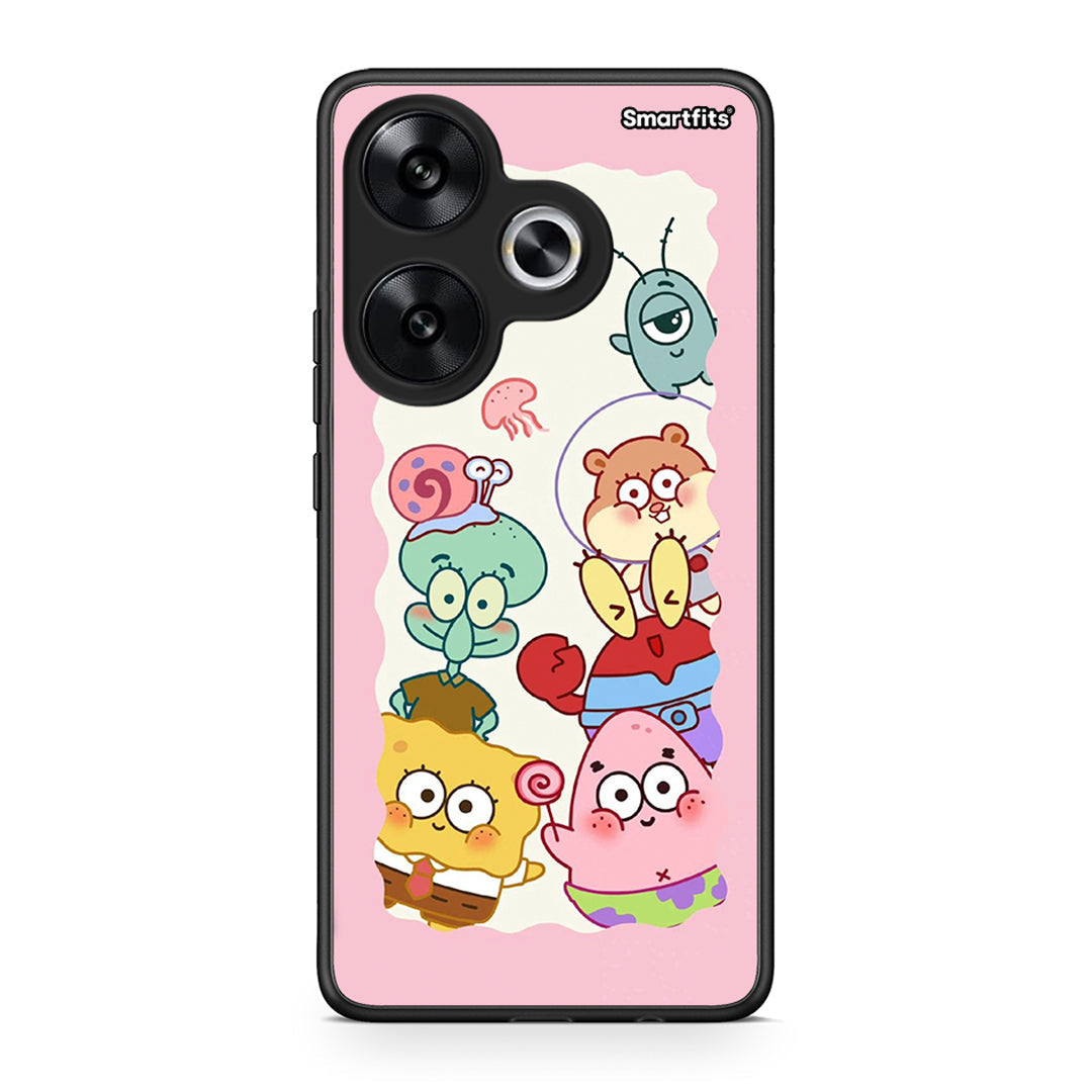 Xiaomi Poco F6 Cute Companion θήκη από τη Smartfits με σχέδιο στο πίσω μέρος και μαύρο περίβλημα | Smartphone case with colorful back and black bezels by Smartfits