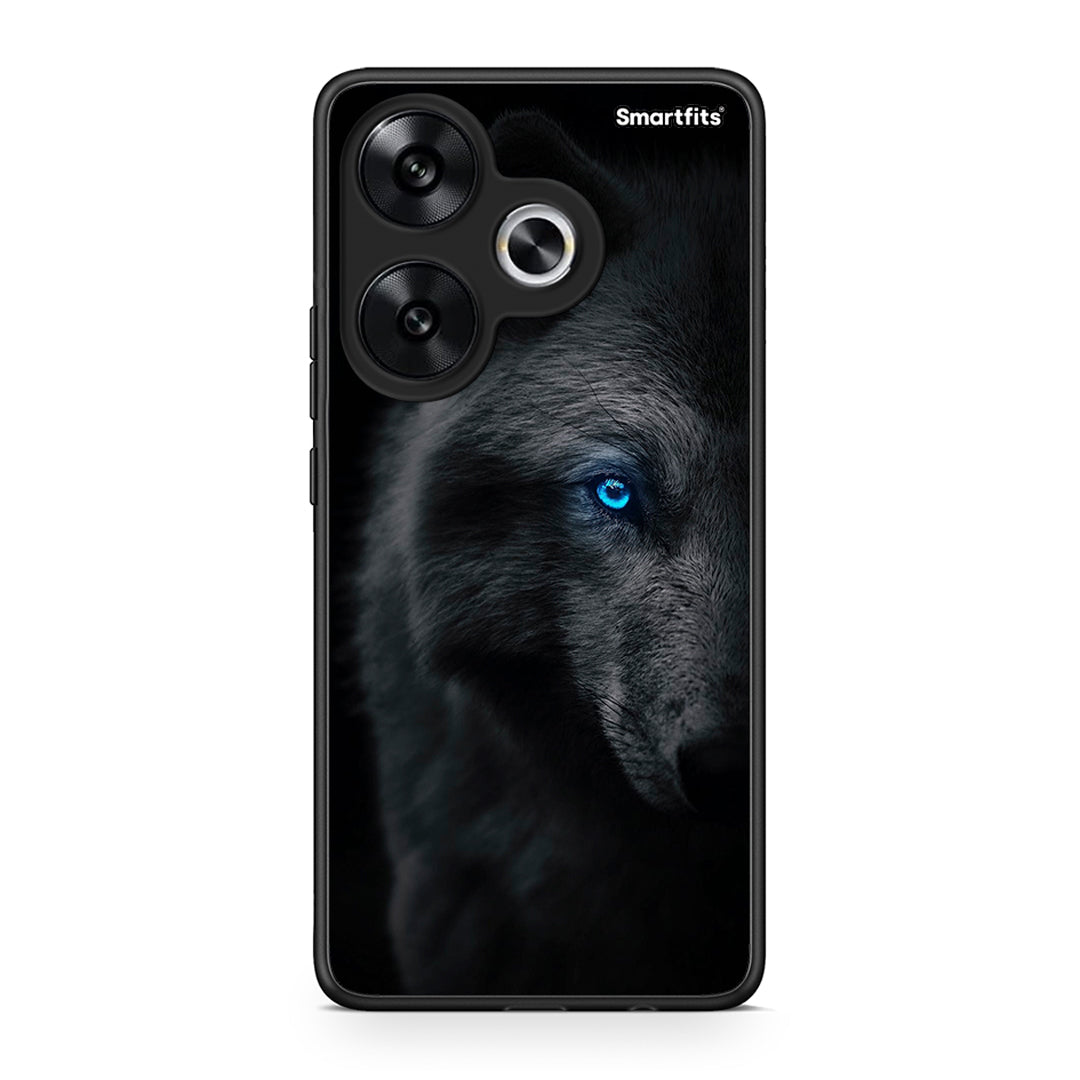 Xiaomi Poco F6 Dark Wolf θήκη από τη Smartfits με σχέδιο στο πίσω μέρος και μαύρο περίβλημα | Smartphone case with colorful back and black bezels by Smartfits