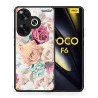 Thumbnail for Θήκη Xiaomi Poco F6 Bouquet Floral από τη Smartfits με σχέδιο στο πίσω μέρος και μαύρο περίβλημα | Xiaomi Poco F6 Bouquet Floral case with colorful back and black bezels