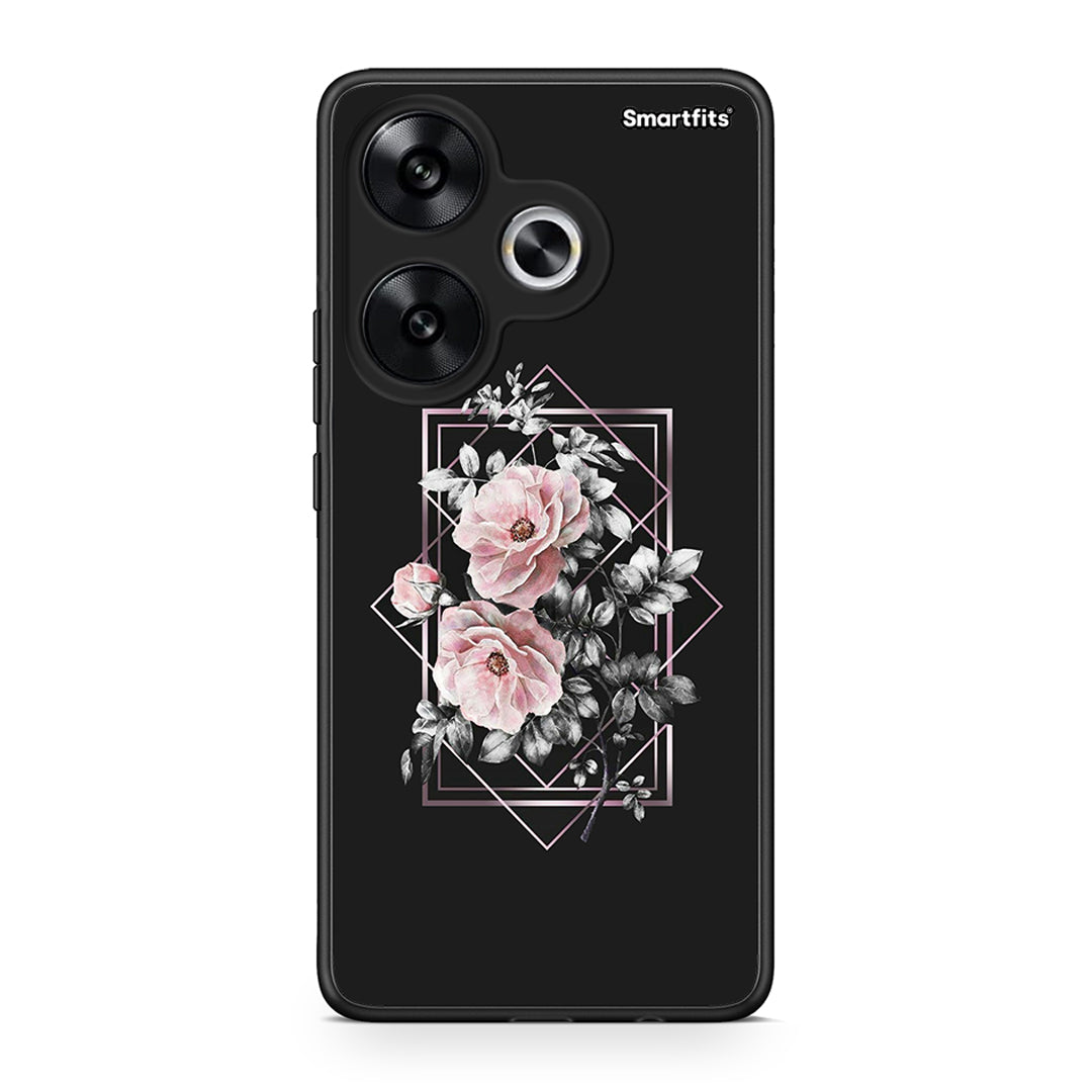 4 - Xiaomi Poco F6 Frame Flower case, cover, bumper