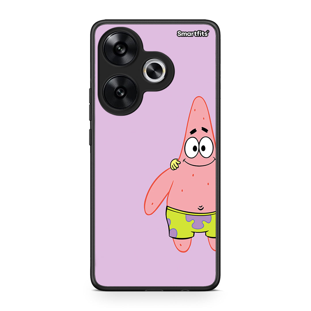 Xiaomi Poco F6 Friends Patrick θήκη από τη Smartfits με σχέδιο στο πίσω μέρος και μαύρο περίβλημα | Smartphone case with colorful back and black bezels by Smartfits