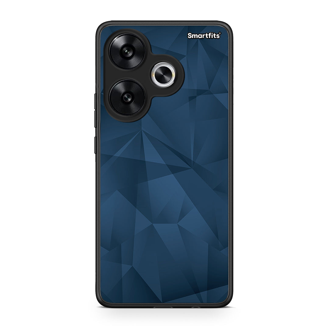 39 - Xiaomi Poco F6 Blue Abstract Geometric case, cover, bumper