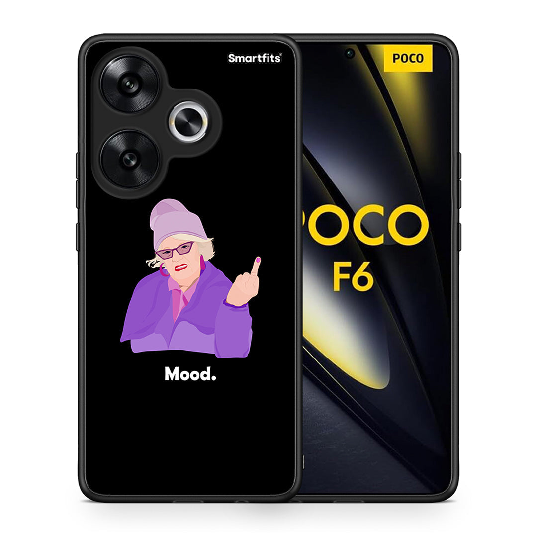 Θήκη Xiaomi Poco F6 Grandma Mood Black από τη Smartfits με σχέδιο στο πίσω μέρος και μαύρο περίβλημα | Xiaomi Poco F6 Grandma Mood Black case with colorful back and black bezels