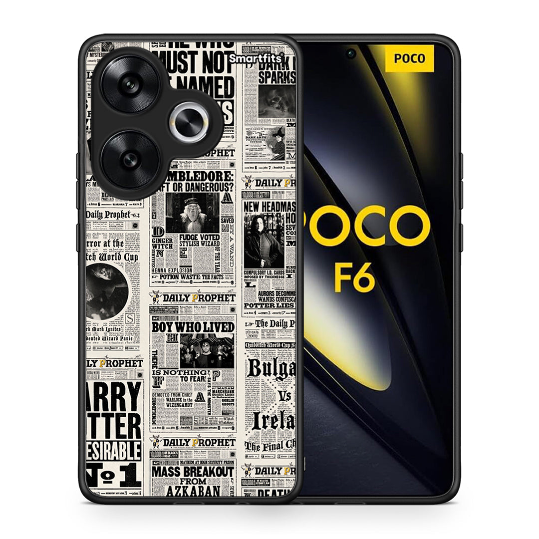 Θήκη Xiaomi Poco F6 Harry Paper από τη Smartfits με σχέδιο στο πίσω μέρος και μαύρο περίβλημα | Xiaomi Poco F6 Harry Paper case with colorful back and black bezels