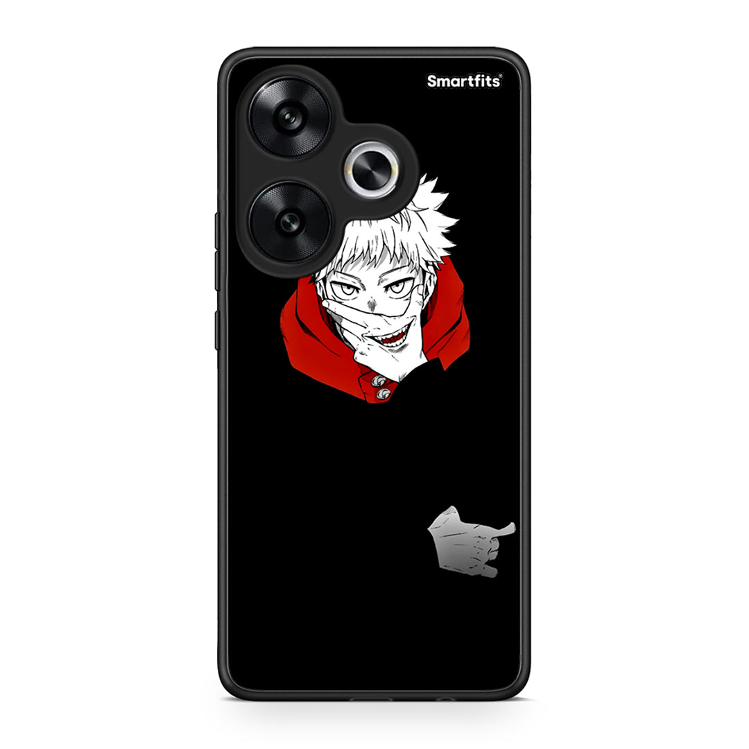 Xiaomi Poco F6 Itadori Anime θήκη από τη Smartfits με σχέδιο στο πίσω μέρος και μαύρο περίβλημα | Smartphone case with colorful back and black bezels by Smartfits