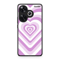 Thumbnail for Xiaomi Poco F6 Lilac Hearts θήκη από τη Smartfits με σχέδιο στο πίσω μέρος και μαύρο περίβλημα | Smartphone case with colorful back and black bezels by Smartfits