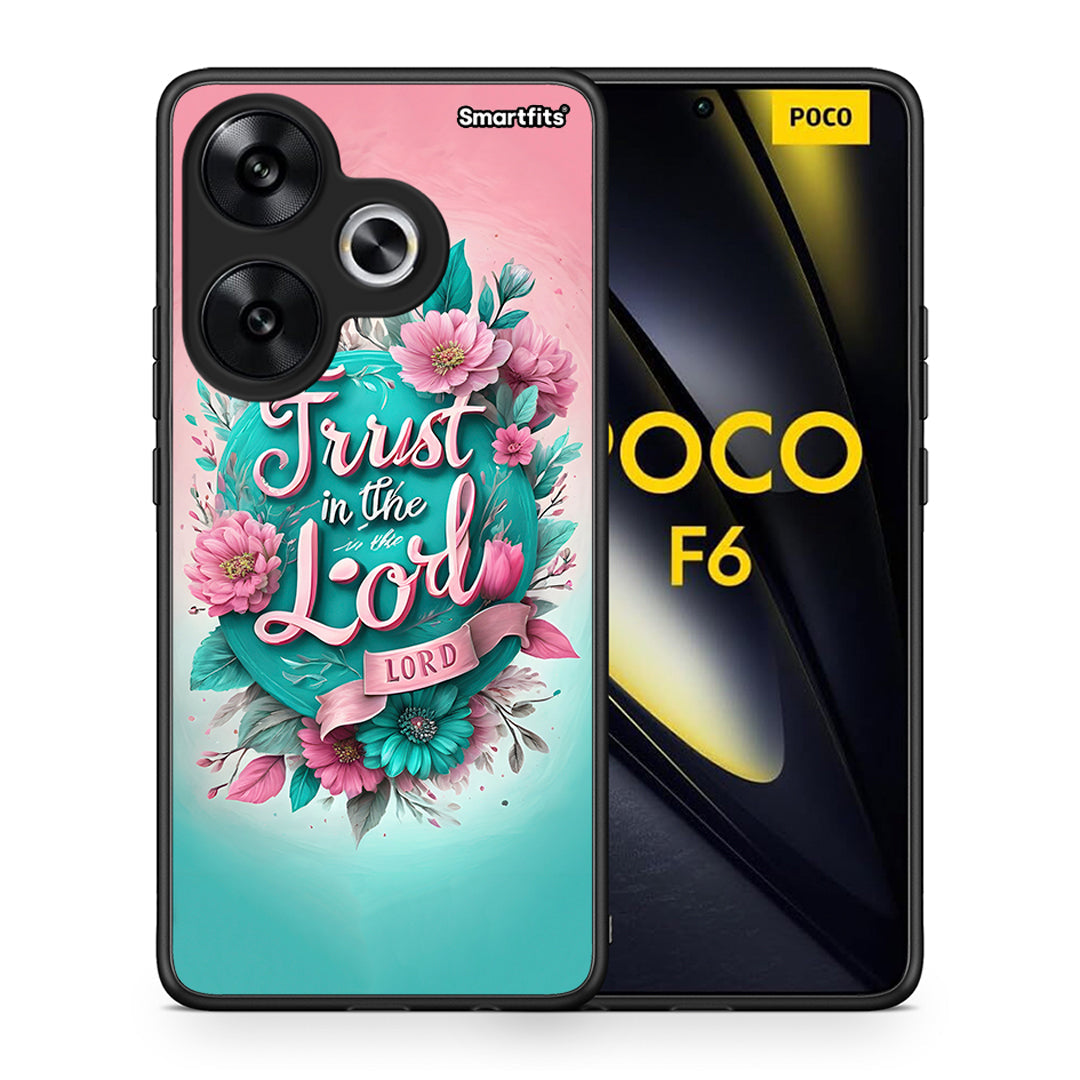 Θήκη Xiaomi Poco F6 Lord Trust από τη Smartfits με σχέδιο στο πίσω μέρος και μαύρο περίβλημα | Xiaomi Poco F6 Lord Trust case with colorful back and black bezels