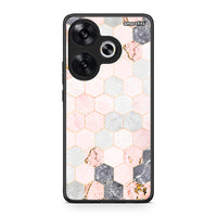 Thumbnail for 4 - Xiaomi Poco F6 Hexagon Pink Marble case, cover, bumper