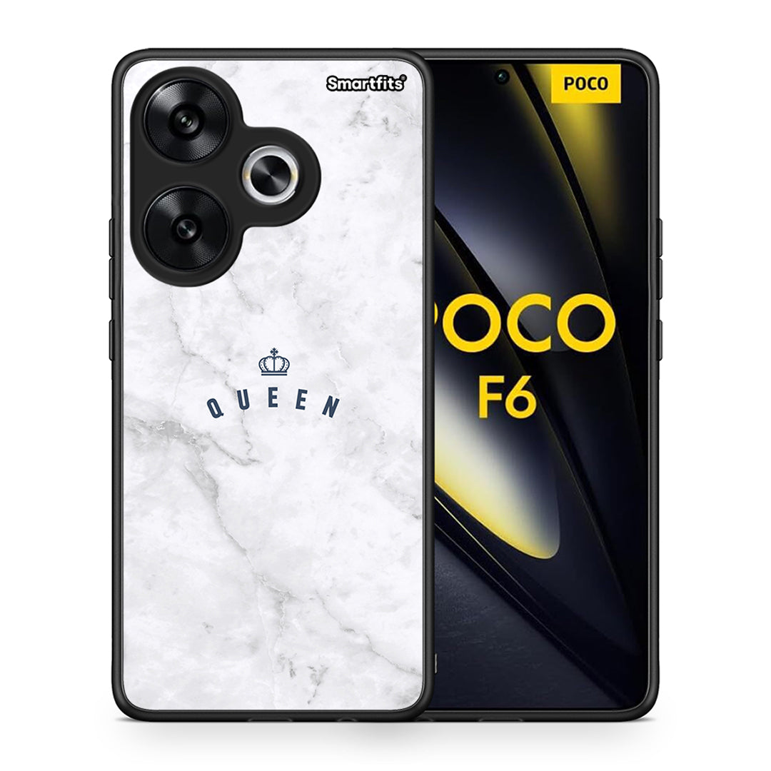 Θήκη Xiaomi Poco F6 Queen Marble από τη Smartfits με σχέδιο στο πίσω μέρος και μαύρο περίβλημα | Xiaomi Poco F6 Queen Marble case with colorful back and black bezels