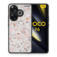 Thumbnail for Θήκη Xiaomi Poco F6 Marble Terrazzo από τη Smartfits με σχέδιο στο πίσω μέρος και μαύρο περίβλημα | Xiaomi Poco F6 Marble Terrazzo case with colorful back and black bezels