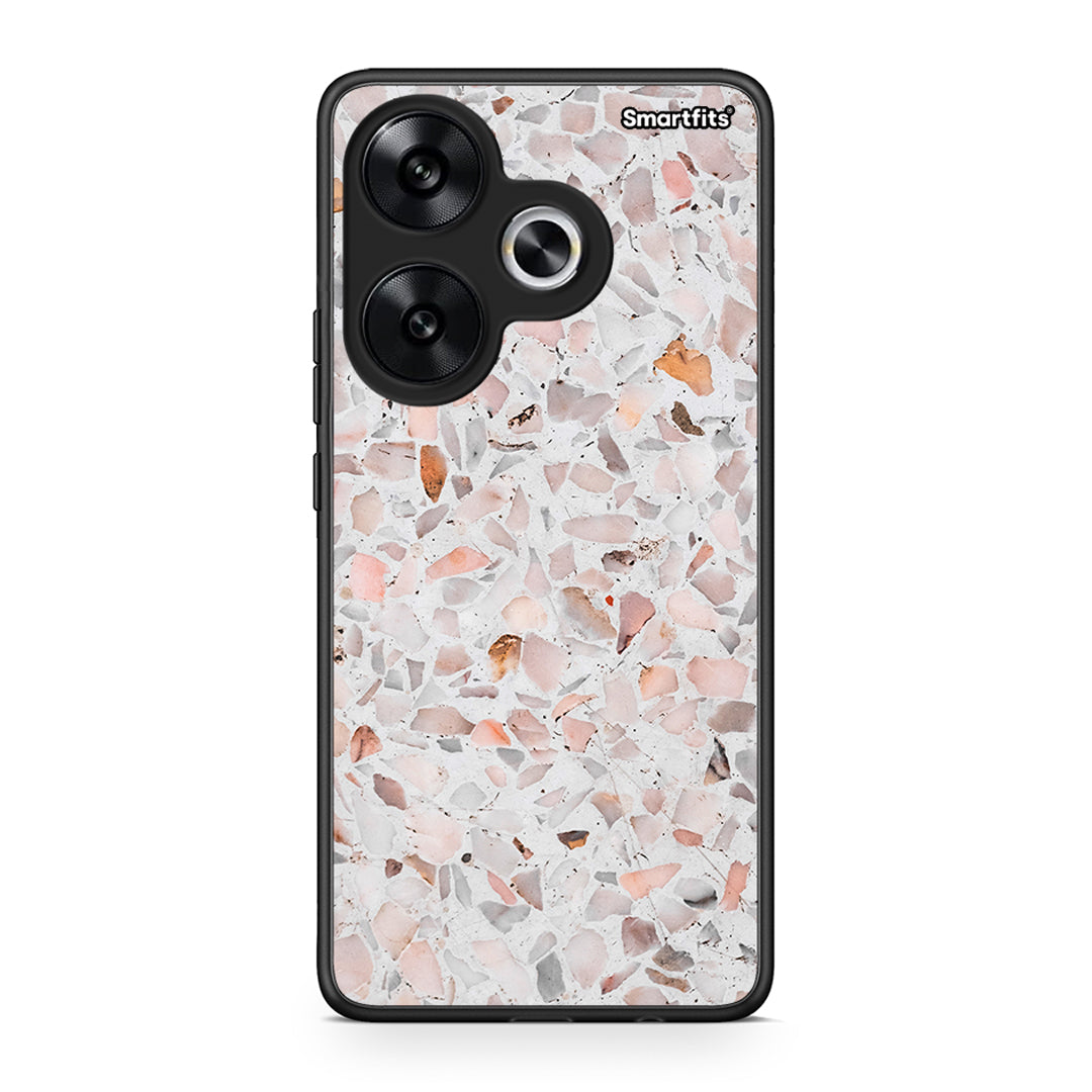 Xiaomi Poco F6 Marble Terrazzo θήκη από τη Smartfits με σχέδιο στο πίσω μέρος και μαύρο περίβλημα | Smartphone case with colorful back and black bezels by Smartfits