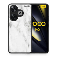 Thumbnail for Θήκη Xiaomi Poco F6 White Marble από τη Smartfits με σχέδιο στο πίσω μέρος και μαύρο περίβλημα | Xiaomi Poco F6 White Marble case with colorful back and black bezels