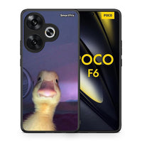 Thumbnail for Θήκη Xiaomi Poco F6 Meme Duck από τη Smartfits με σχέδιο στο πίσω μέρος και μαύρο περίβλημα | Xiaomi Poco F6 Meme Duck case with colorful back and black bezels