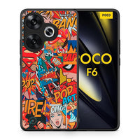 Thumbnail for Θήκη Xiaomi Poco F6 PopArt OMG από τη Smartfits με σχέδιο στο πίσω μέρος και μαύρο περίβλημα | Xiaomi Poco F6 PopArt OMG case with colorful back and black bezels