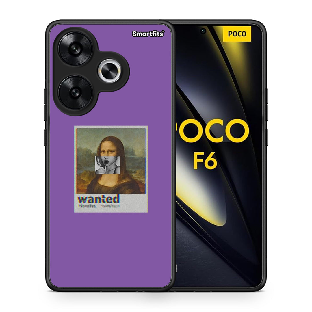 Θήκη Xiaomi Poco F6 Monalisa Popart από τη Smartfits με σχέδιο στο πίσω μέρος και μαύρο περίβλημα | Xiaomi Poco F6 Monalisa Popart case with colorful back and black bezels