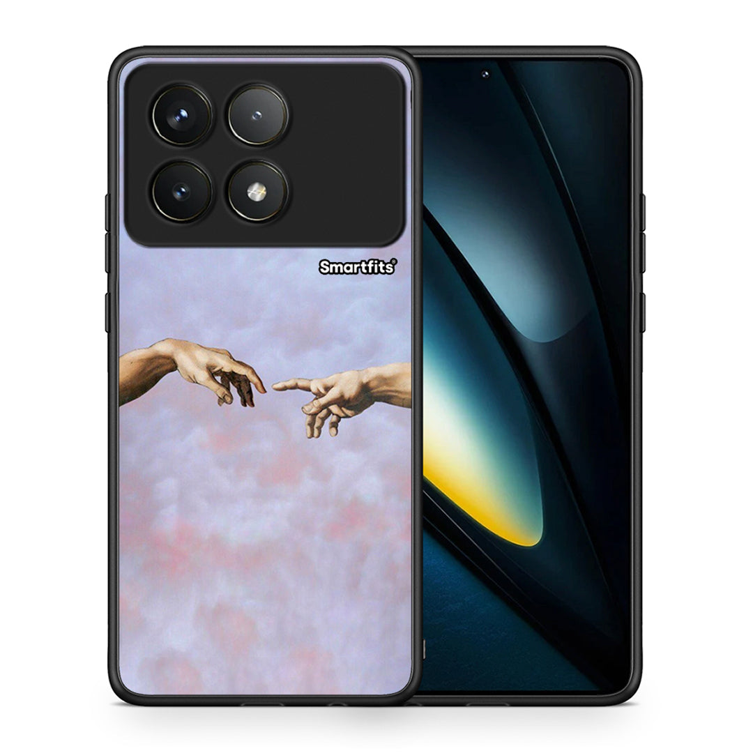 Θήκη Xiaomi Poco F6 Pro 5G Adam Hand από τη Smartfits με σχέδιο στο πίσω μέρος και μαύρο περίβλημα | Xiaomi Poco F6 Pro 5G Adam Hand case with colorful back and black bezels