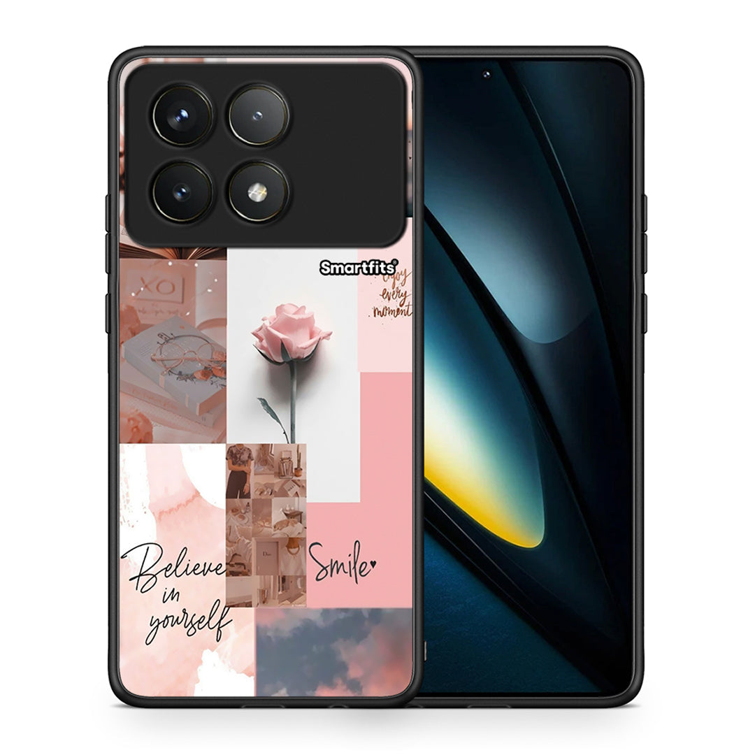 Θήκη Xiaomi Poco F6 Pro 5G Aesthetic Collage από τη Smartfits με σχέδιο στο πίσω μέρος και μαύρο περίβλημα | Xiaomi Poco F6 Pro 5G Aesthetic Collage case with colorful back and black bezels