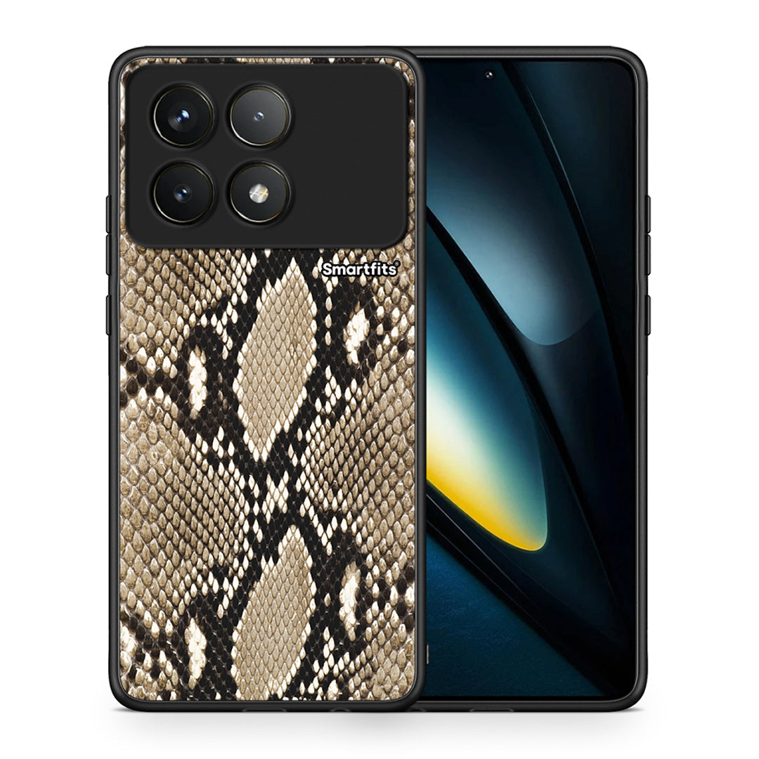 Θήκη Xiaomi Poco F6 Pro 5G Fashion Snake Animal από τη Smartfits με σχέδιο στο πίσω μέρος και μαύρο περίβλημα | Xiaomi Poco F6 Pro 5G Fashion Snake Animal case with colorful back and black bezels