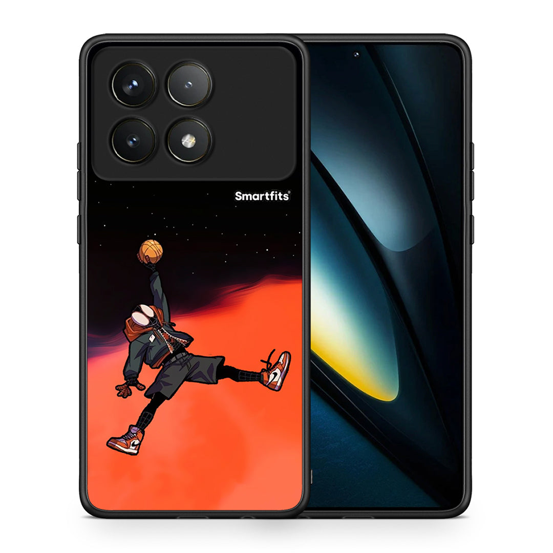 Θήκη Xiaomi Poco F6 Pro 5G Basketball Hero από τη Smartfits με σχέδιο στο πίσω μέρος και μαύρο περίβλημα | Xiaomi Poco F6 Pro 5G Basketball Hero case with colorful back and black bezels