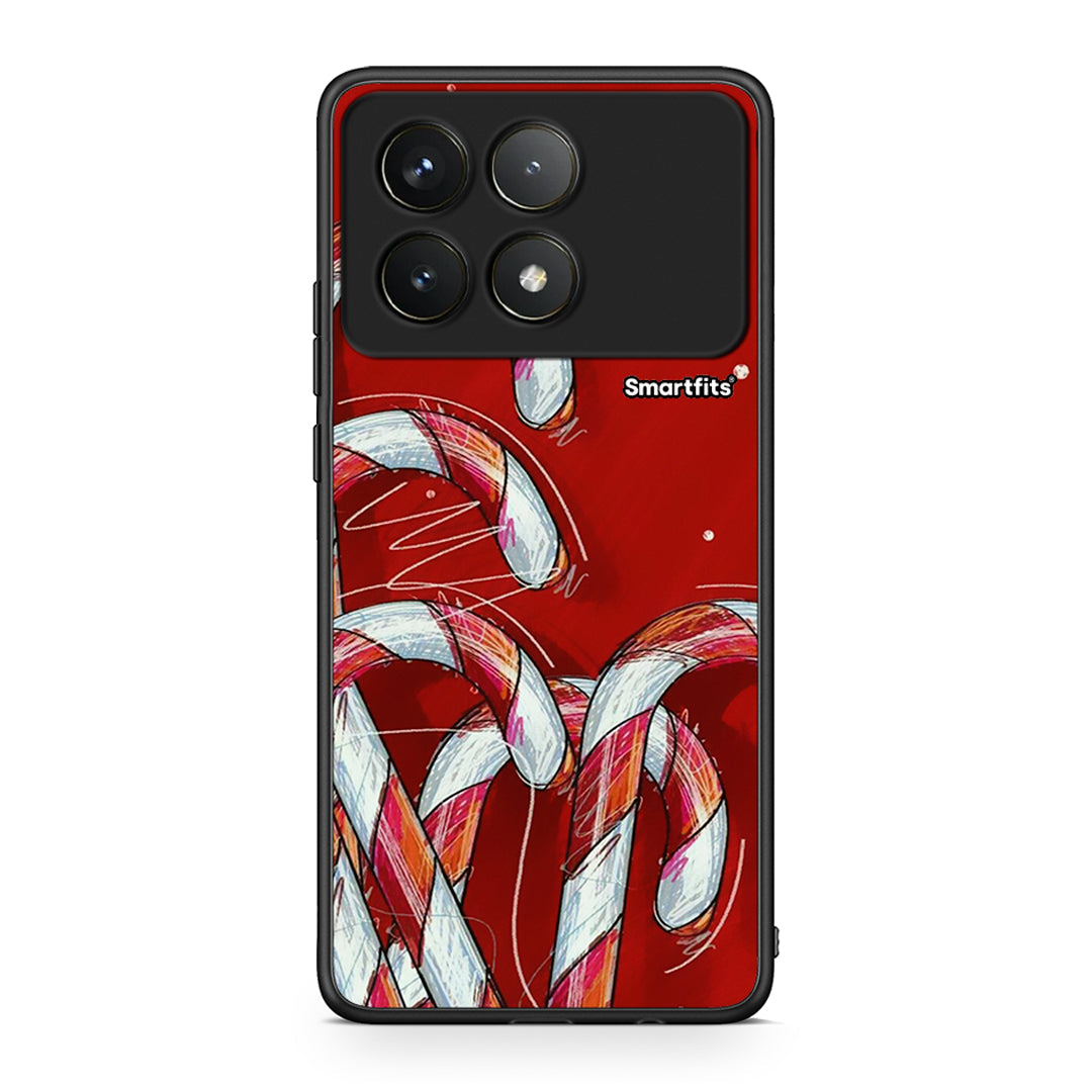 Xiaomi Poco F6 Pro 5G Candy Cane θήκη από τη Smartfits με σχέδιο στο πίσω μέρος και μαύρο περίβλημα | Smartphone case with colorful back and black bezels by Smartfits