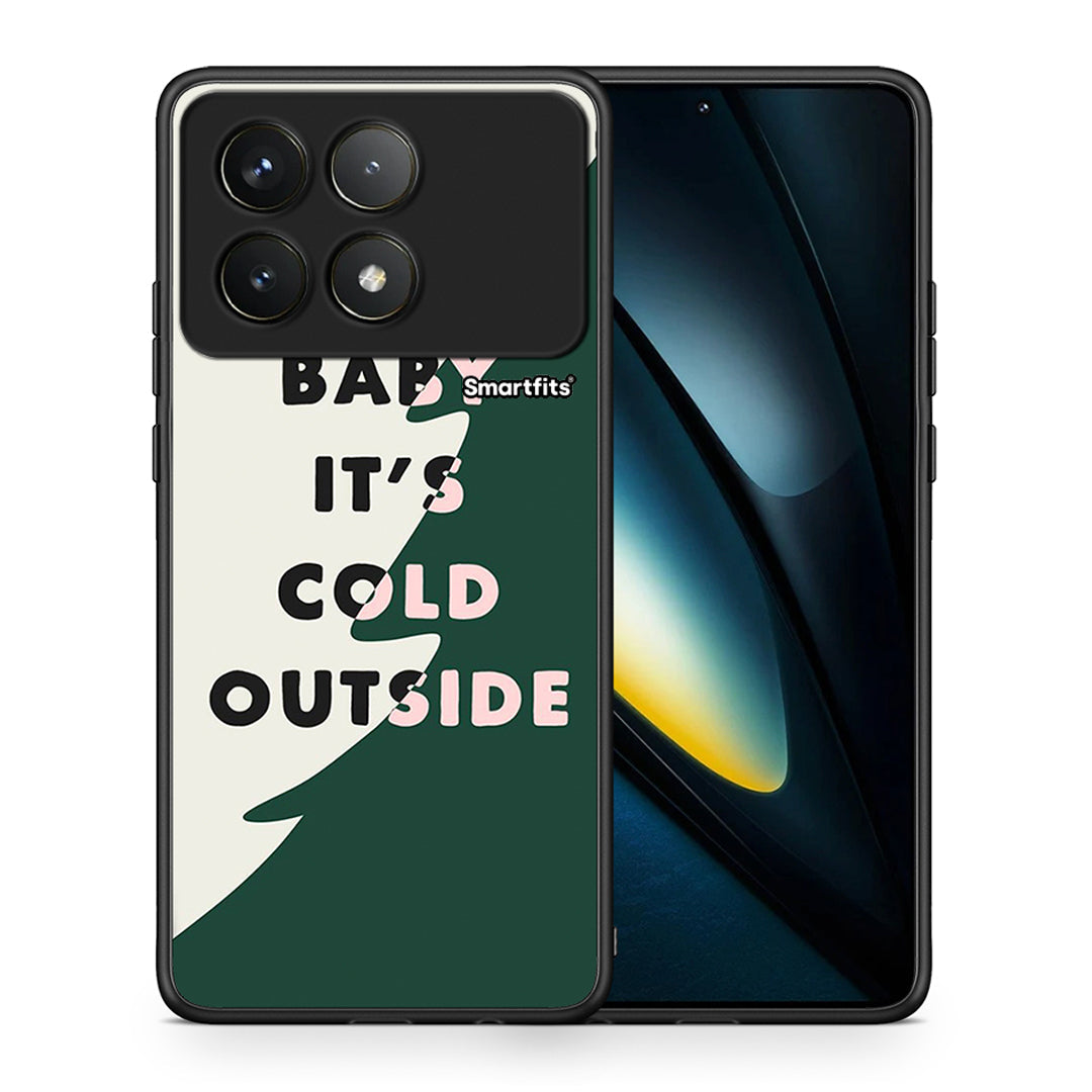 Θήκη Xiaomi Poco F6 Pro 5G Cold Outside από τη Smartfits με σχέδιο στο πίσω μέρος και μαύρο περίβλημα | Xiaomi Poco F6 Pro 5G Cold Outside case with colorful back and black bezels