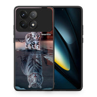 Thumbnail for Θήκη Xiaomi Poco F6 Pro 5G Tiger Cute από τη Smartfits με σχέδιο στο πίσω μέρος και μαύρο περίβλημα | Xiaomi Poco F6 Pro 5G Tiger Cute case with colorful back and black bezels