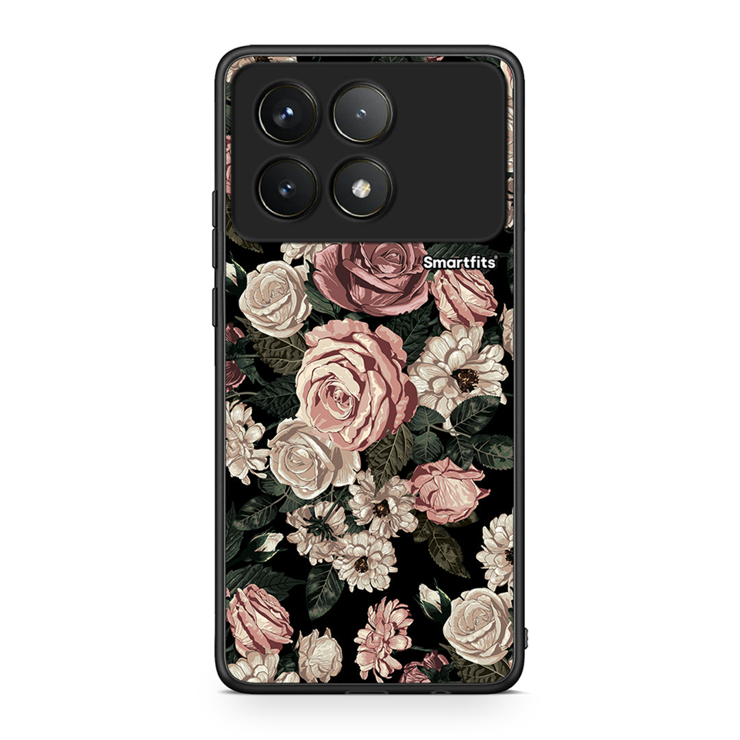 4 - Xiaomi Poco F6 Pro 5G Wild Roses Flower case, cover, bumper