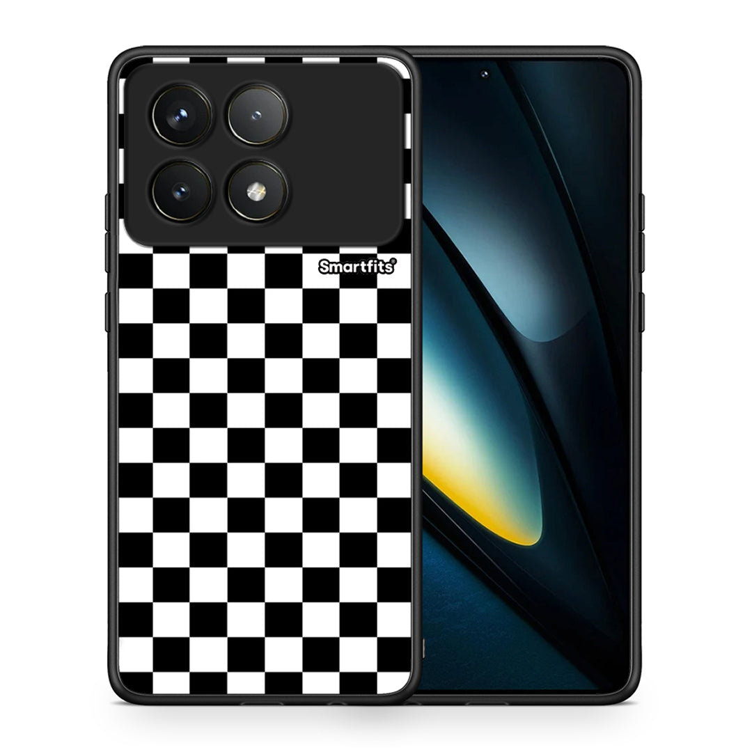 Θήκη Xiaomi Poco F6 Pro 5G Squares Geometric από τη Smartfits με σχέδιο στο πίσω μέρος και μαύρο περίβλημα | Xiaomi Poco F6 Pro 5G Squares Geometric case with colorful back and black bezels