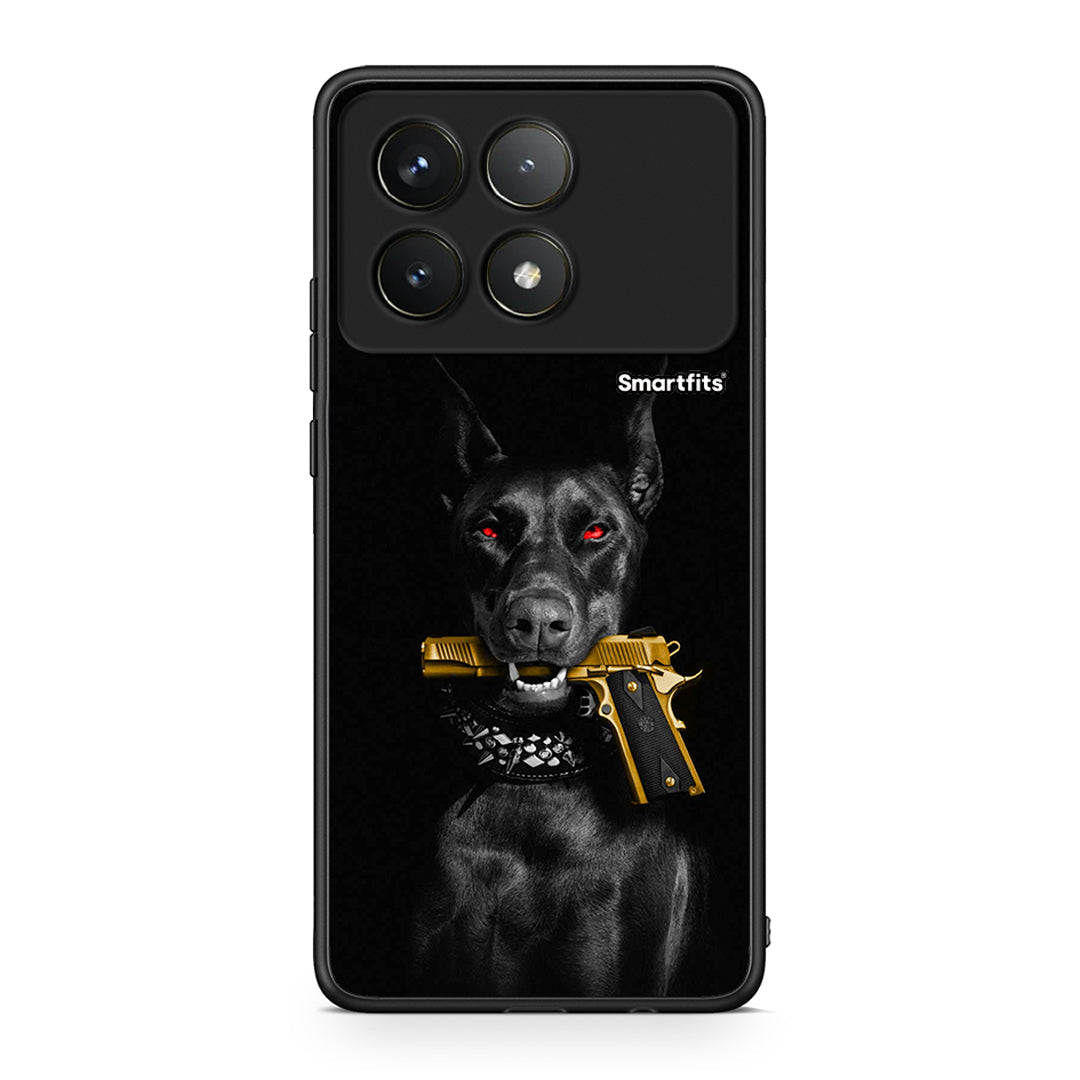 Xiaomi Poco F6 Pro 5G Golden Gun Θήκη Αγίου Βαλεντίνου από τη Smartfits με σχέδιο στο πίσω μέρος και μαύρο περίβλημα | Smartphone case with colorful back and black bezels by Smartfits