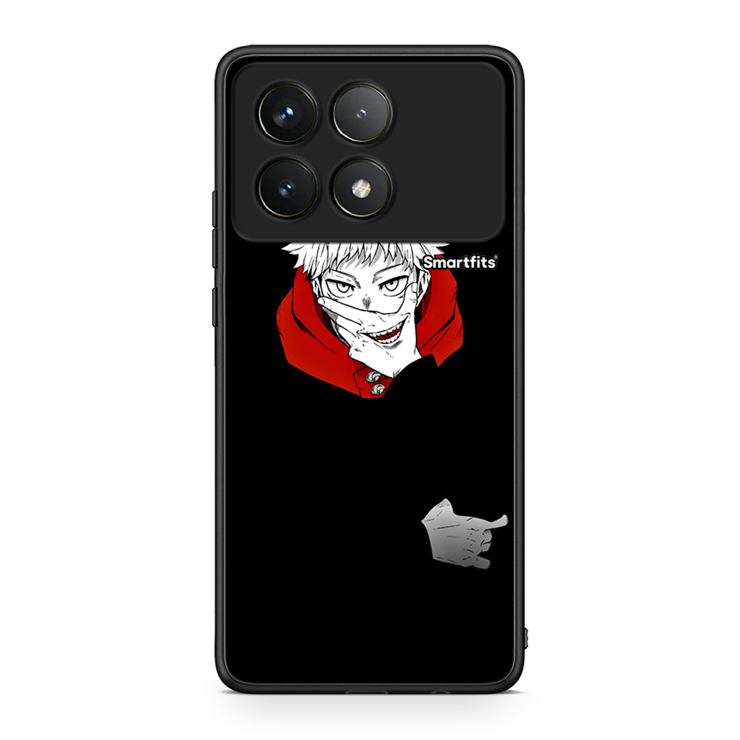 Xiaomi Poco F6 Pro 5G Itadori Anime θήκη από τη Smartfits με σχέδιο στο πίσω μέρος και μαύρο περίβλημα | Smartphone case with colorful back and black bezels by Smartfits