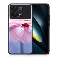 Thumbnail for Θήκη Xiaomi Poco F6 Pro 5G Ladybug Flower από τη Smartfits με σχέδιο στο πίσω μέρος και μαύρο περίβλημα | Xiaomi Poco F6 Pro 5G Ladybug Flower case with colorful back and black bezels