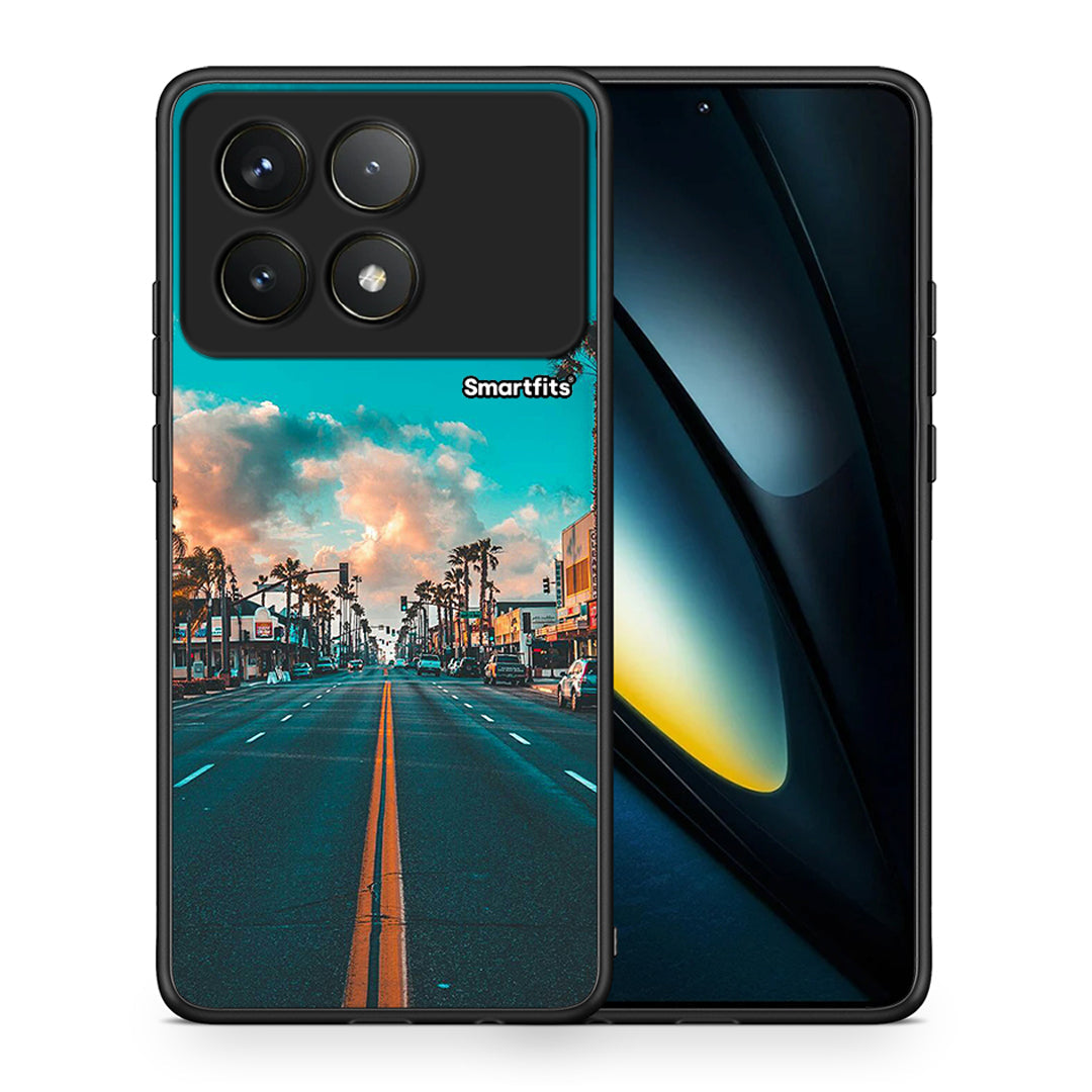 Θήκη Xiaomi Poco F6 Pro 5G City Landscape από τη Smartfits με σχέδιο στο πίσω μέρος και μαύρο περίβλημα | Xiaomi Poco F6 Pro 5G City Landscape case with colorful back and black bezels