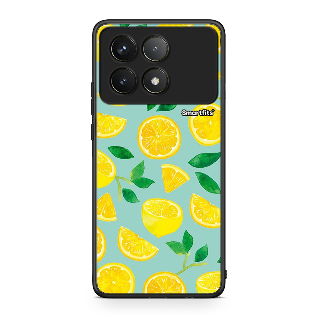 Xiaomi Poco F6 Pro 5G Lemons θήκη από τη Smartfits με σχέδιο στο πίσω μέρος και μαύρο περίβλημα | Smartphone case with colorful back and black bezels by Smartfits