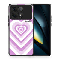 Thumbnail for Θήκη Xiaomi Poco F6 Pro 5G Lilac Hearts από τη Smartfits με σχέδιο στο πίσω μέρος και μαύρο περίβλημα | Xiaomi Poco F6 Pro 5G Lilac Hearts case with colorful back and black bezels