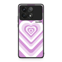 Thumbnail for Xiaomi Poco F6 Pro 5G Lilac Hearts θήκη από τη Smartfits με σχέδιο στο πίσω μέρος και μαύρο περίβλημα | Smartphone case with colorful back and black bezels by Smartfits