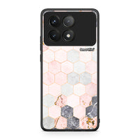 Thumbnail for 4 - Xiaomi Poco F6 Pro 5G Hexagon Pink Marble case, cover, bumper