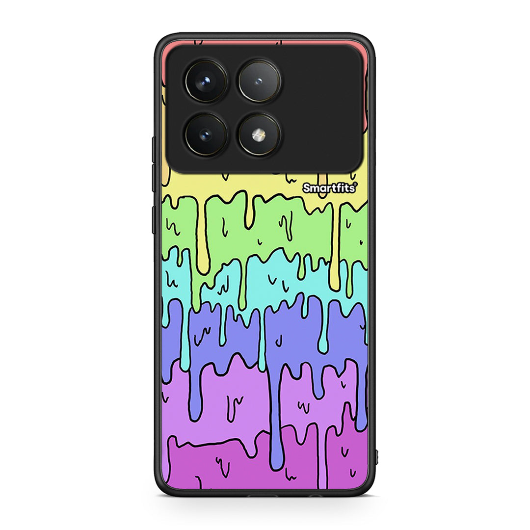 Xiaomi Poco F6 Pro 5G Melting Rainbow θήκη από τη Smartfits με σχέδιο στο πίσω μέρος και μαύρο περίβλημα | Smartphone case with colorful back and black bezels by Smartfits